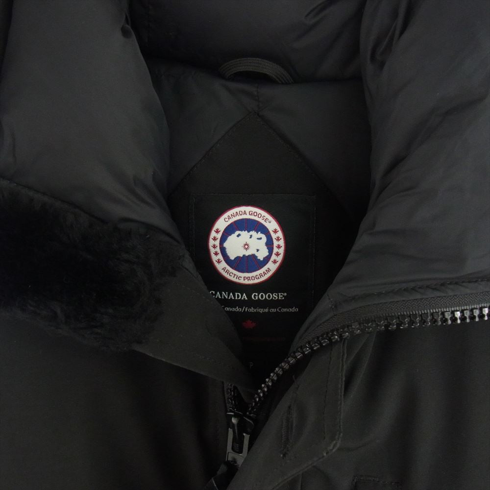 CANADA GOOSE カナダグース 3438JM  JASPER PARKA ジャスパー パーカ ロゴ ワッペン 刺繍 ダウン ジャケット ブラック系 S【中古】