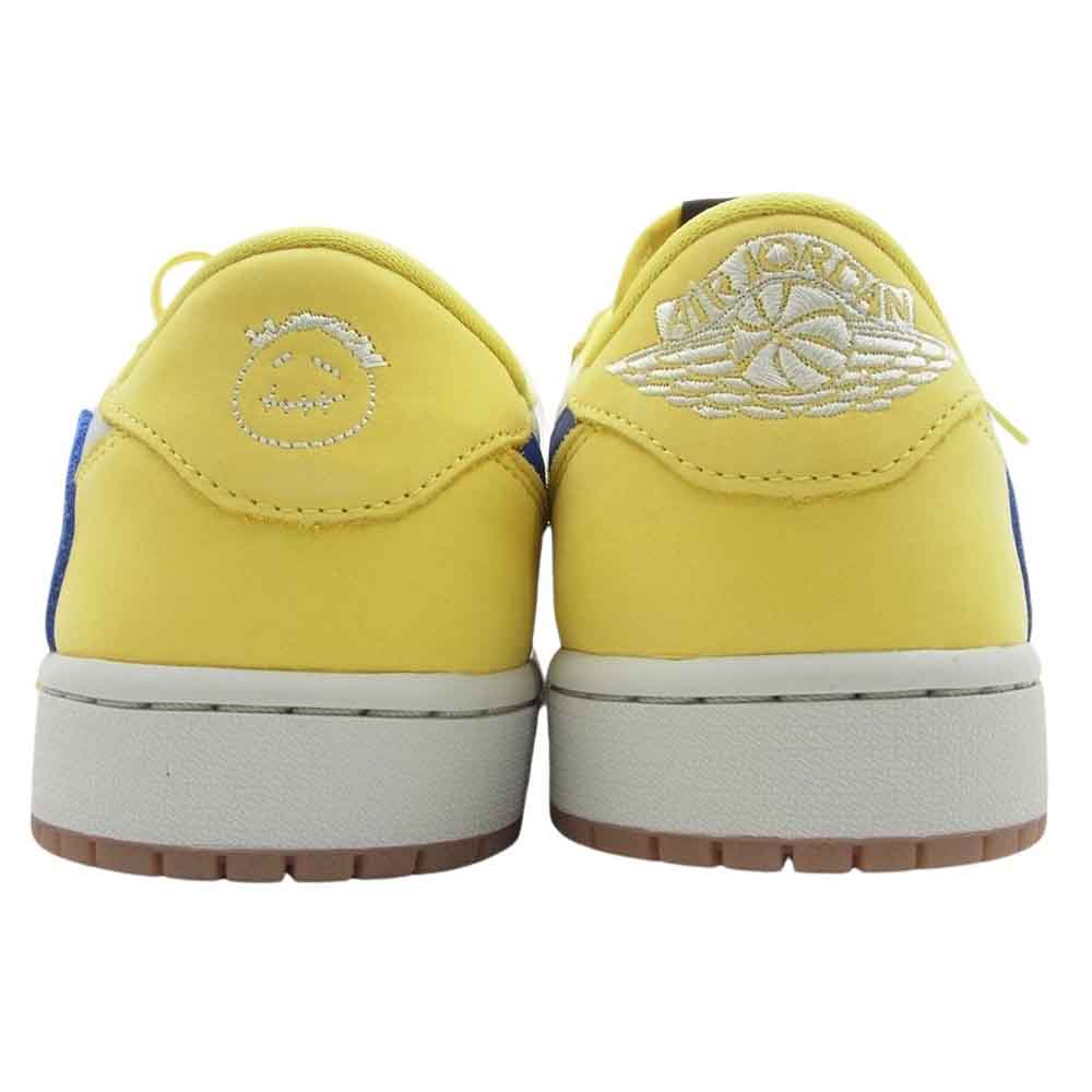 NIKE ナイキ DZ4137-700 フェイクバスターズ鑑定済 × Travis Scott WMNS Air Jordan 1 Retro Low OG Canary トラヴィス・スコット ウィメンズ エアジョーダン1 レトロ ロー OG カナリー ローカット スニーカー イエロー系 ブルー系 27.5cm【新古品】【未使用】【中古】