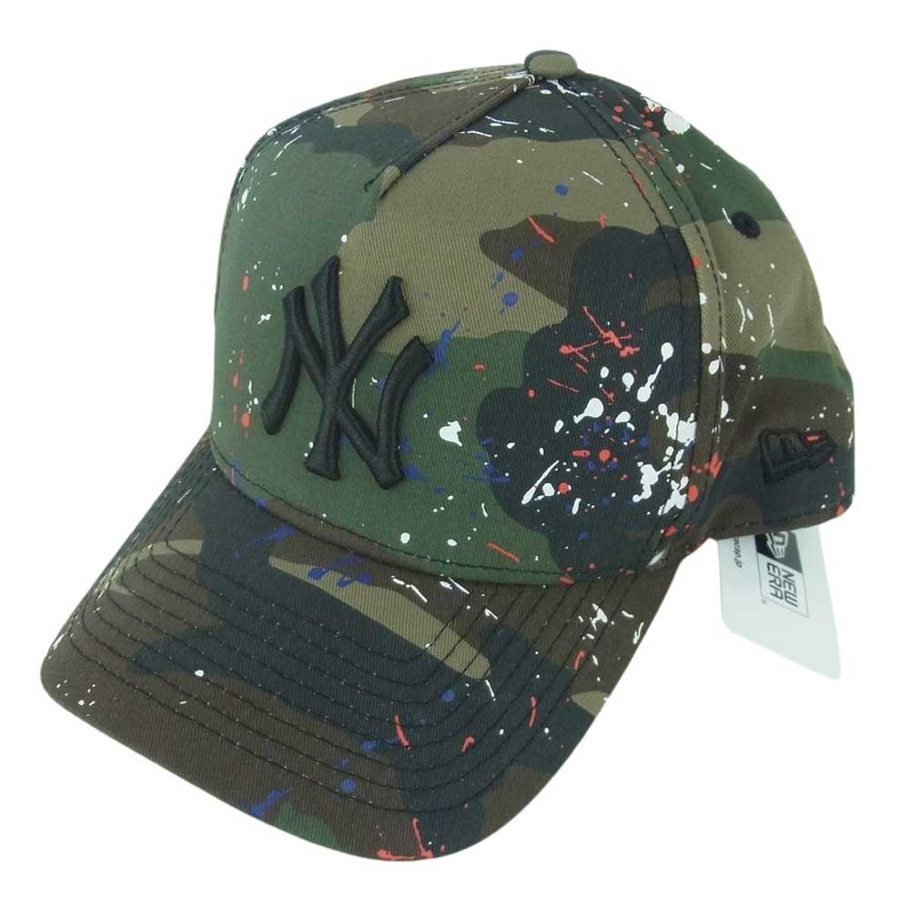 NEW ERA ニューエラ 11899206 MLB 9forty A-Frame カラースプラッシュ キャップ 帽子 グリーン系 カーキ系 ブラウン系【極上美品】【中古】