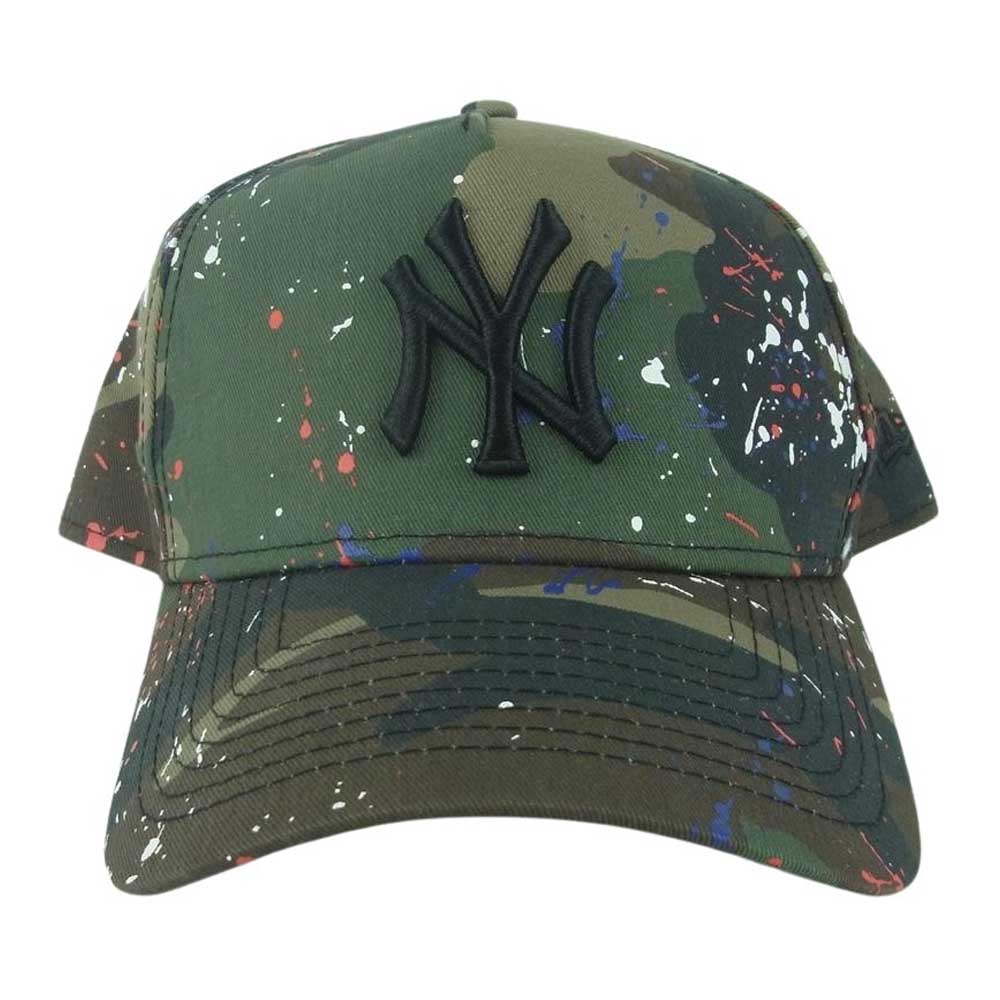 NEW ERA ニューエラ 11899206 MLB 9forty A-Frame カラースプラッシュ キャップ 帽子 グリーン系 カーキ系 ブラウン系【極上美品】【中古】