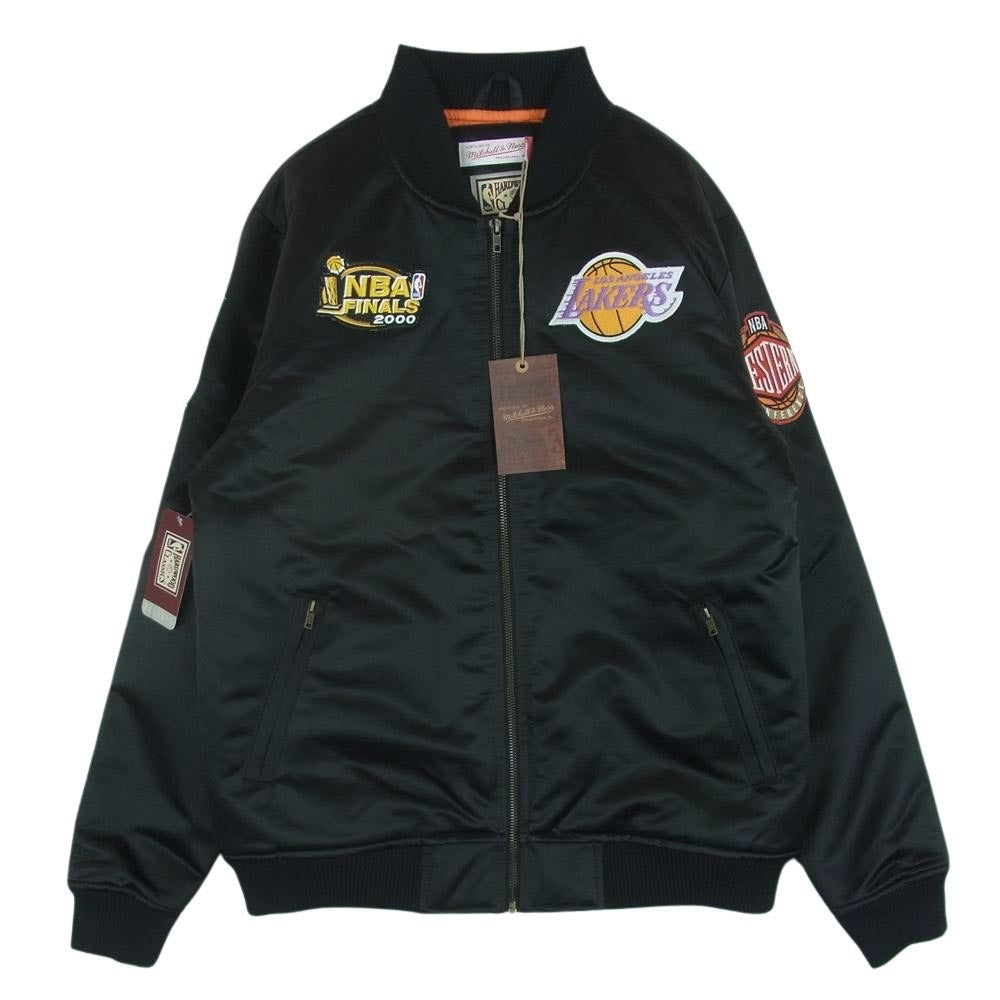 ミッチェル＆ネス OJZP5927-LALYYPPPBLCK NBA SATIN BOMBER JACKET サテン ボンバー ジャケット LA レイカーズ ブラック系 M【極上美品】【中古】