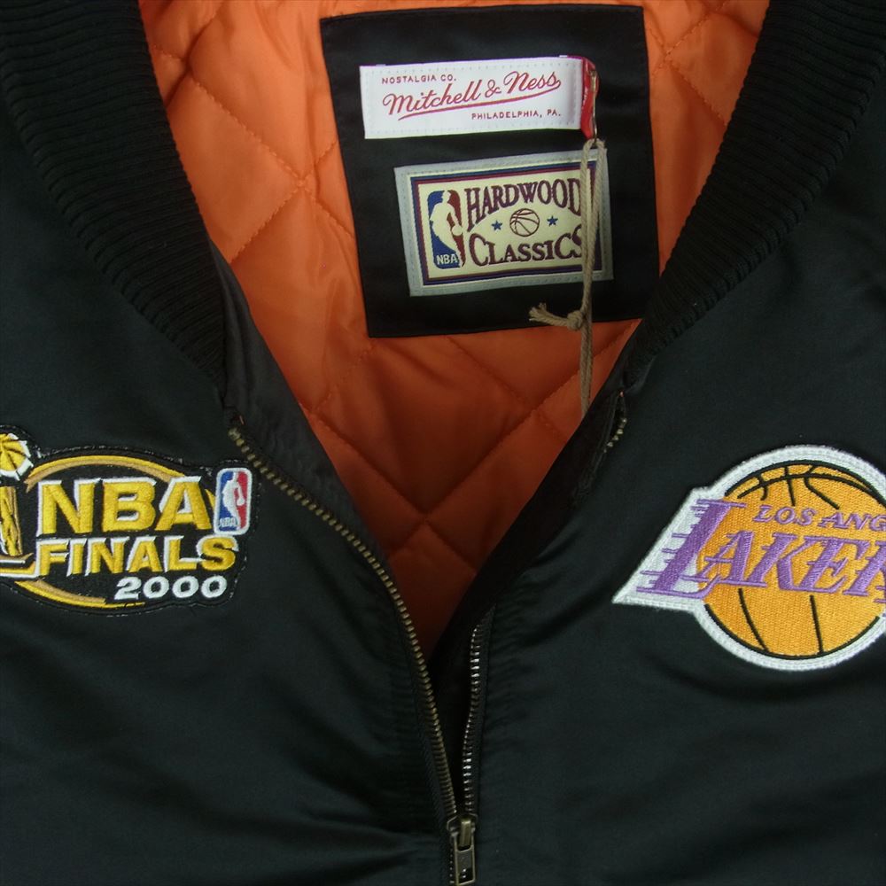 ミッチェル＆ネス OJZP5927-LALYYPPPBLCK NBA SATIN BOMBER JACKET サテン ボンバー ジャケット LA レイカーズ ブラック系 M【極上美品】【中古】