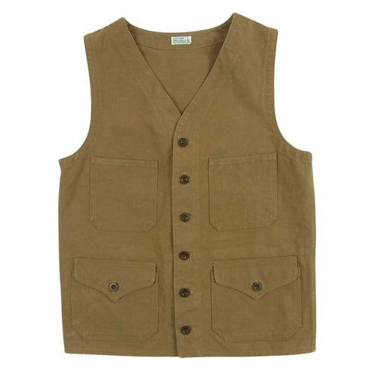 WAREHOUSE ウエアハウス DUCKDIGGER ダックディガー ブラウンダック ハンティング ベスト 日本製 ブラウン系 38【中古】
