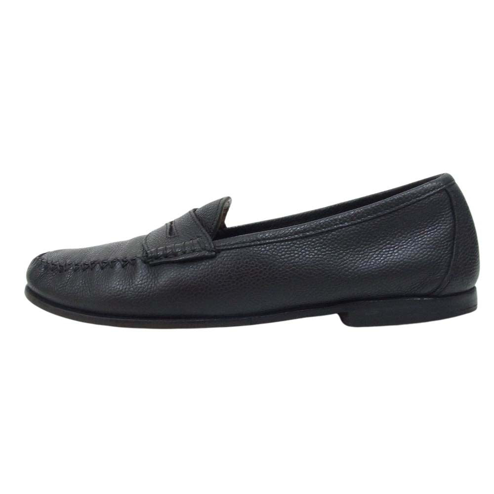 Salvatore Ferragamo サルヴァトーレフェラガモ UR18898  グレイン レザー コインローファー ブラック系 7 EE【中古】