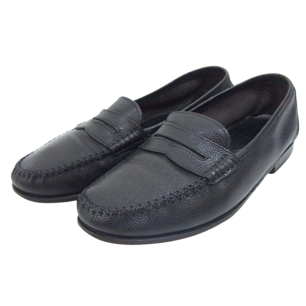 Salvatore Ferragamo サルヴァトーレフェラガモ UR18898  グレイン レザー コインローファー ブラック系 7 EE【中古】