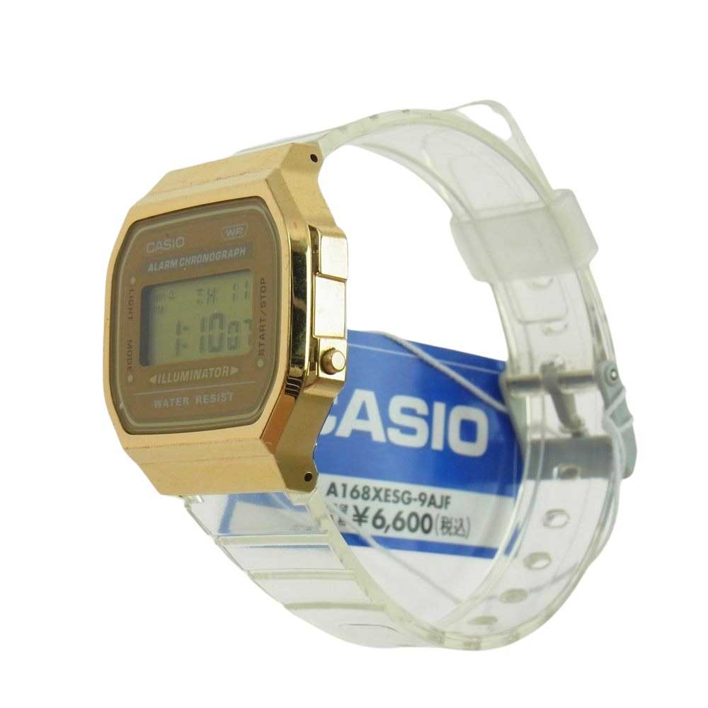 CASIO カシオ A168XESG-9AJF スケルトン 樹脂バンド デジタル 時計【中古】