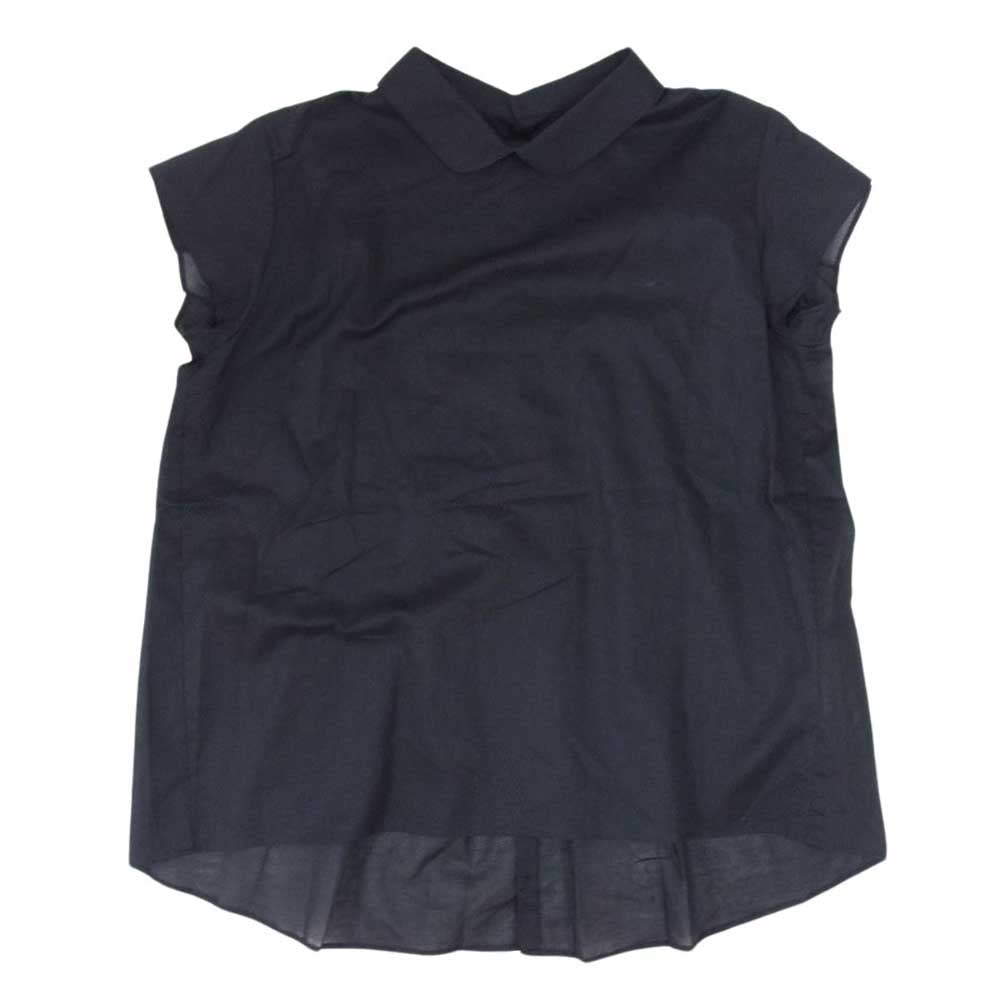 スタンプアンドダイアリー SDH72SS11 コットン タック 半袖 ブラウス ブラック系 サイズ表記無【中古】