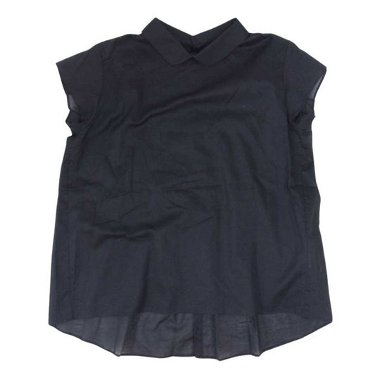 スタンプアンドダイアリー SDH72SS11 コットン タック 半袖 ブラウス ブラック系 サイズ表記無【中古】