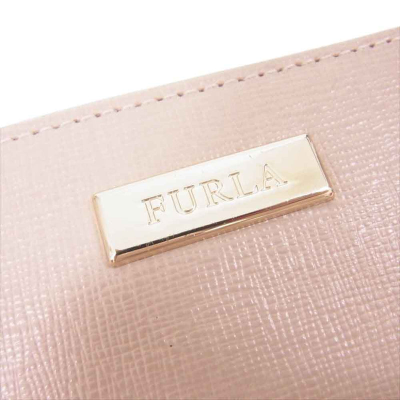Furla フルラ ラウンドジップ 二つ折り 財布 コインケース ピンク系【中古】