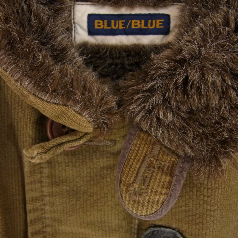 BLUE BLUE ブルーブルー N-1 リブ袖 コットン 日本製 デッキ ジャケット カーキ系 1【中古】