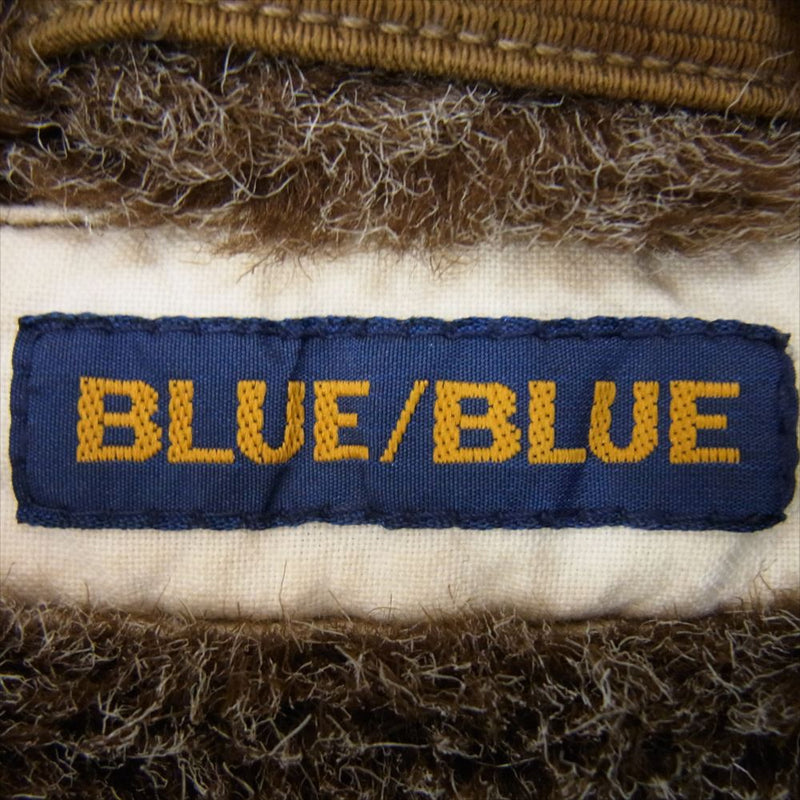 BLUE BLUE ブルーブルー N-1 リブ袖 コットン 日本製 デッキ ジャケット カーキ系 1【中古】