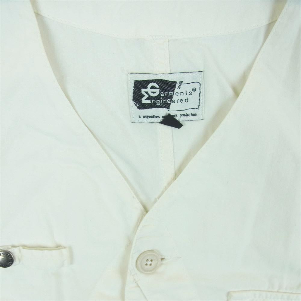 Engineered Garments エンジニアードガーメンツ フィッシング ポケット ベスト コットン アメリカ製 オフホワイト系 XS【中古】