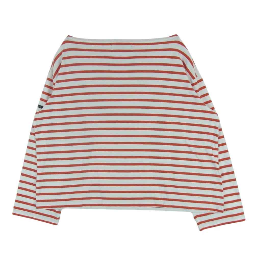 ウティ ボーダー カットソー ロンT 長袖 Tシャツ コットン フランス製 レッド系 ホワイト系 2【中古】