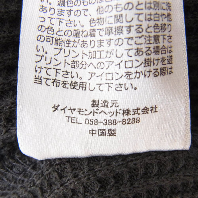 スクリーンスターズ 2323-412WPRE3 × WAIPER ワイパー サーマル ワッフル 長袖 クルーネック Tシャツ チャコール系 S【中古】