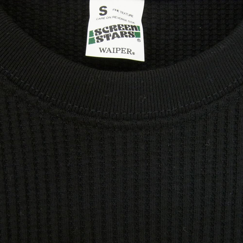 スクリーンスターズ 2323-412WPRE2 × WAIPER ワイパー サーマル ワッフル 長袖 クルーネック Tシャツ ブラック系 S【中古】