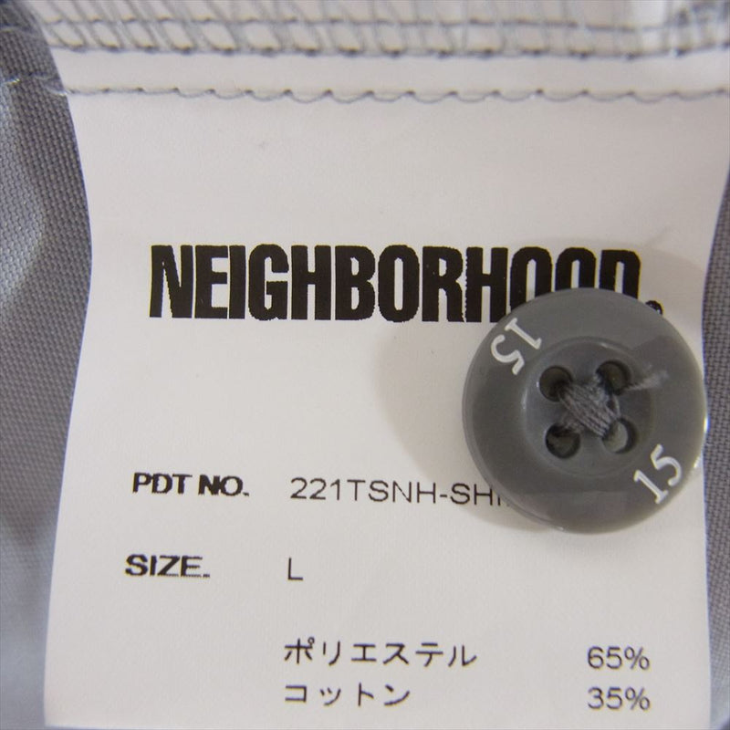 NEIGHBORHOOD ネイバーフッド 22SS 221TSNH-SHM01  CLASSIC WORK EC SHIRT クラシック ワーク 長袖 シャツ グレー系 L【中古】