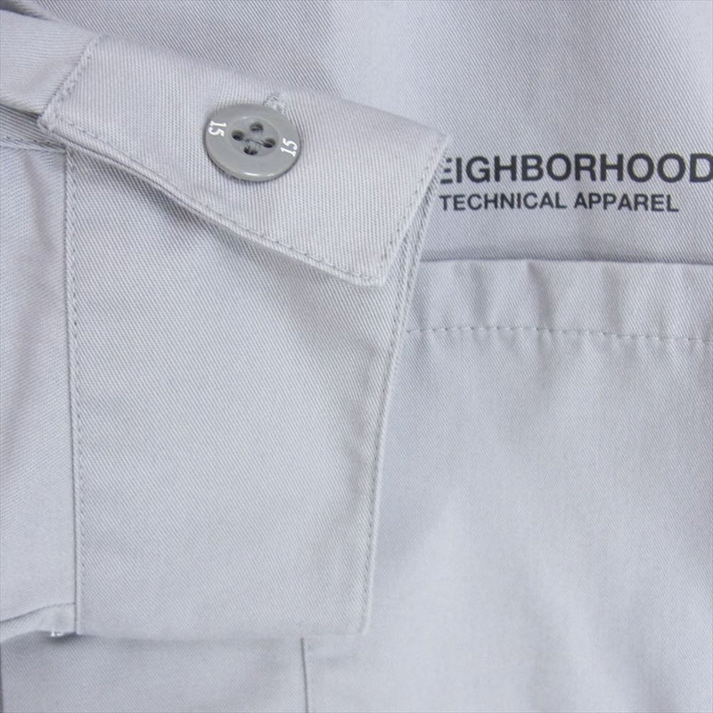 NEIGHBORHOOD ネイバーフッド 22SS 221TSNH-SHM01  CLASSIC WORK EC SHIRT クラシック ワーク 長袖 シャツ グレー系 L【中古】