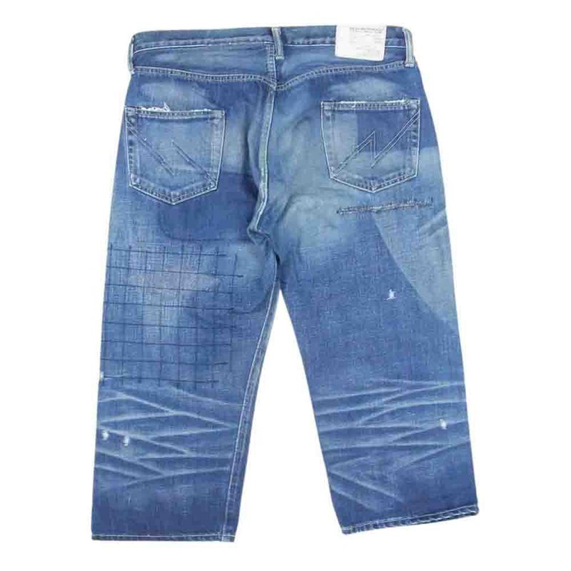 NEIGHBORHOOD ネイバーフッド 08SS DCNH-PT-M13 08EX LARGE SAVAGE LEVEL-4 Grid Saavege Basic Denim ダメージ デニム パンツ インディゴブルー系 L【中古】