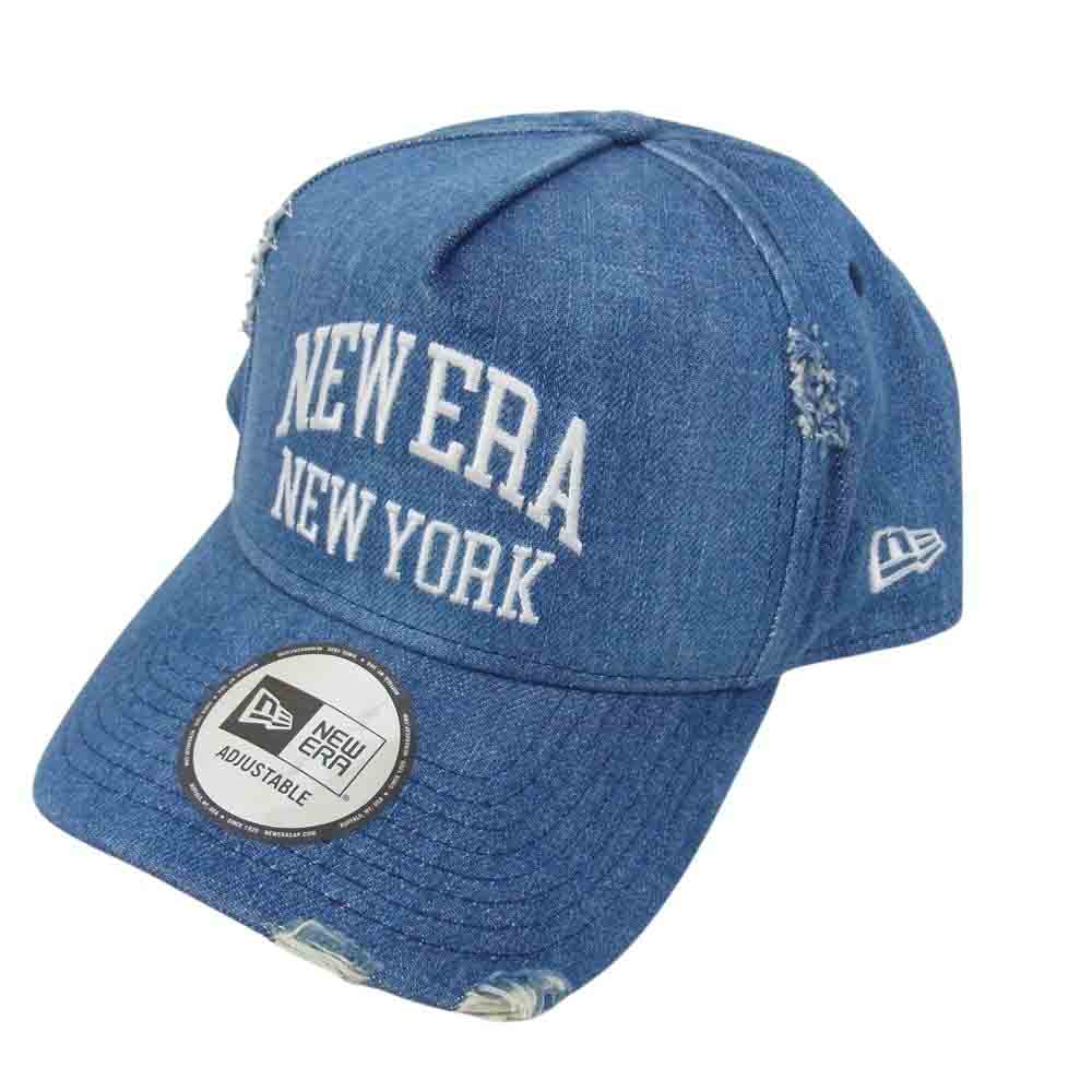 NEW ERA ニューエラ 13515972 9FORTY A-Frame Denim Custom NEW ERA NEW YORK ウォッシュドデニム キャップ インディゴブルー系【極上美品】【中古】