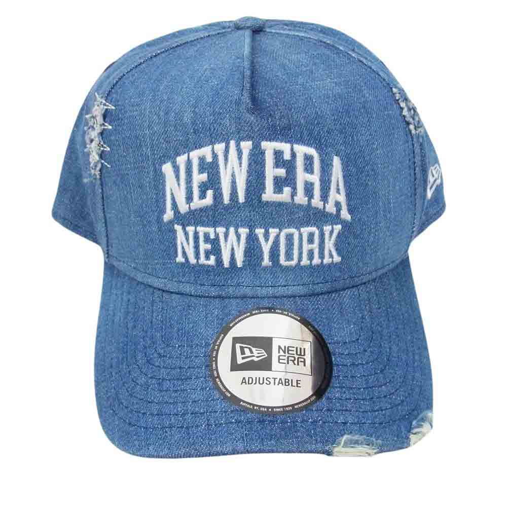 NEW ERA ニューエラ 13515972 9FORTY A-Frame Denim Custom NEW ERA NEW YORK ウォッシュドデニム キャップ インディゴブルー系【極上美品】【中古】