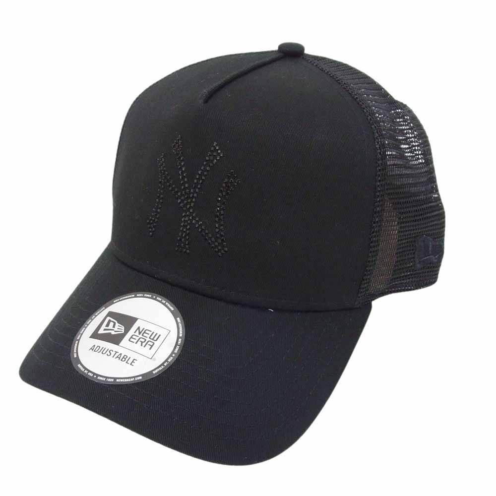 NEW ERA ニューエラ 13515908 9FORTY A-Frame トラッカー Rhinestone ラインストーン ニューヨーク・ヤンキース メッシュキャップ ブラック系【極上美品】【中古】