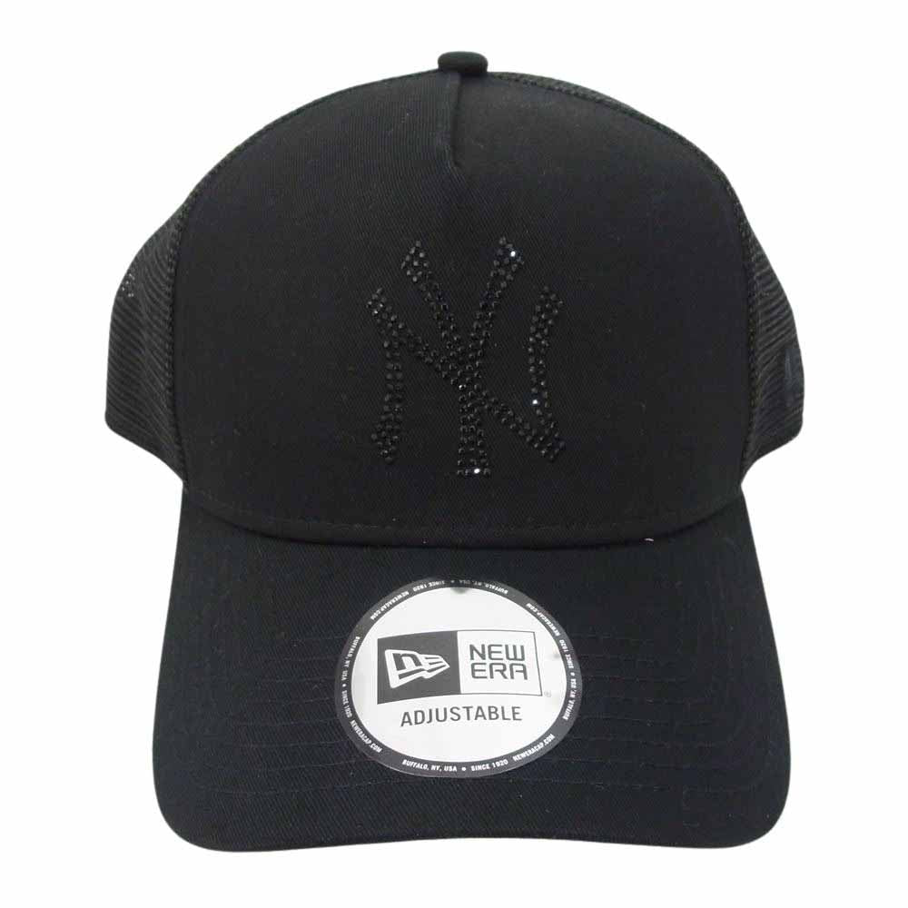 NEW ERA ニューエラ 13515908 9FORTY A-Frame トラッカー Rhinestone ラインストーン ニューヨーク・ヤンキース メッシュキャップ ブラック系【極上美品】【中古】
