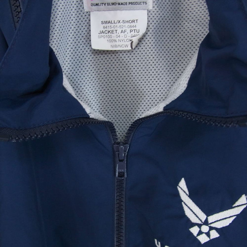 8415-01-521-0844 US AIRFORCE SKILCRAFT PTU JACKET ナイロン トレーニング ジャケット ネイビー系 S【中古】