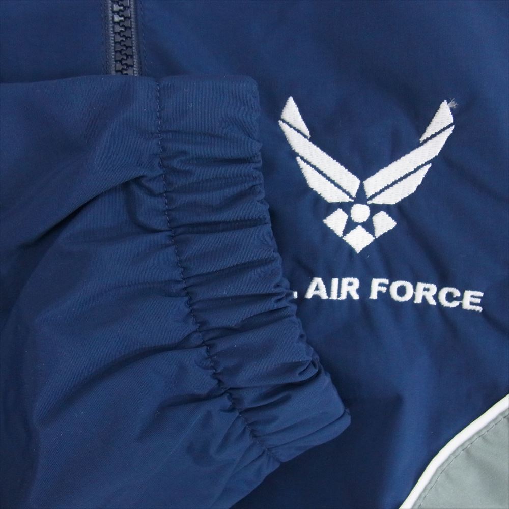 8415-01-521-0844 US AIRFORCE SKILCRAFT PTU JACKET ナイロン トレーニング ジャケット ネイビー系 S【中古】