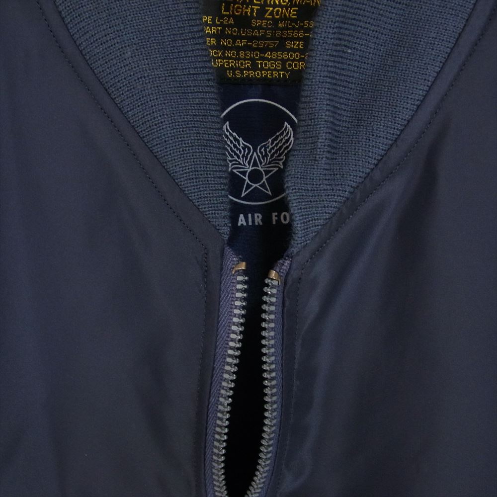 Buzz Rickson's バズリクソンズ BR12984 L-2A SUPERIOR TOGS CORP フライトジャケット Spec.MIL-J-5391A ネイビー系 36【中古】