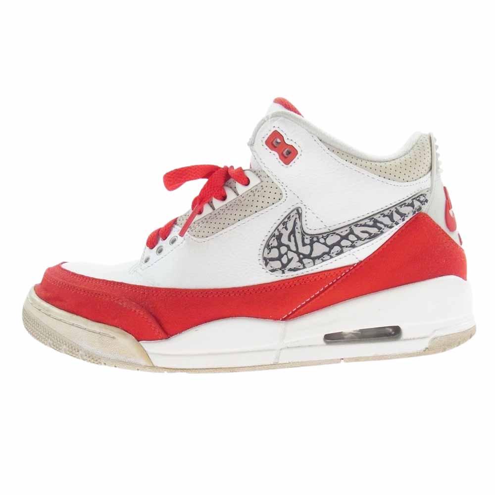 NIKE ナイキ CJ0939-100 Air Jordan 3 Retro Tinker White University Red AJ3 エアジョーダン3 レトロ ティンカー ホワイト ユニバーシティ レッド スニーカー レッド系 ホワイト系 26cm【中古】