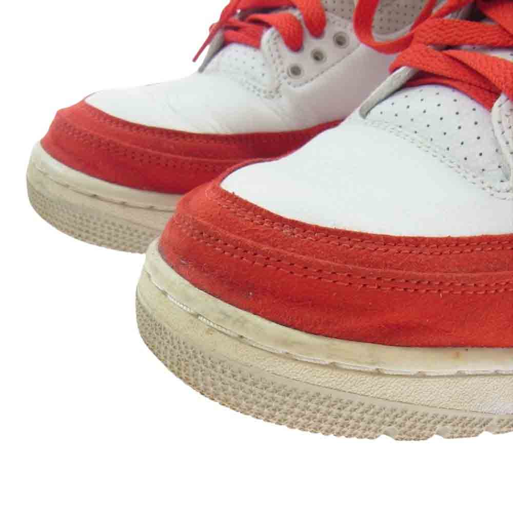 NIKE ナイキ CJ0939-100 Air Jordan 3 Retro Tinker White University Red AJ3 エアジョーダン3 レトロ ティンカー ホワイト ユニバーシティ レッド スニーカー レッド系 ホワイト系 26cm【中古】