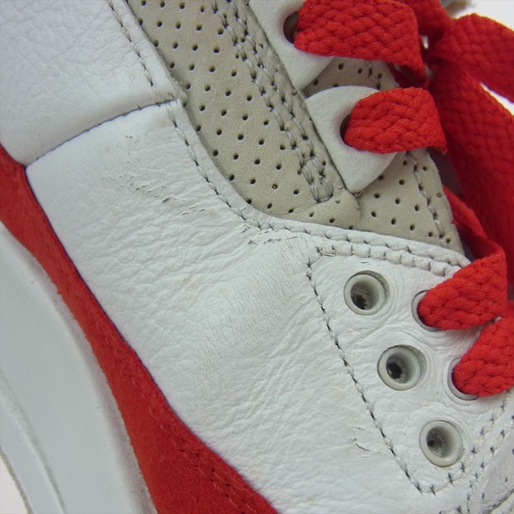 NIKE ナイキ CJ0939-100 Air Jordan 3 Retro Tinker White University Red AJ3 エアジョーダン3 レトロ ティンカー ホワイト ユニバーシティ レッド スニーカー レッド系 ホワイト系 26cm【中古】