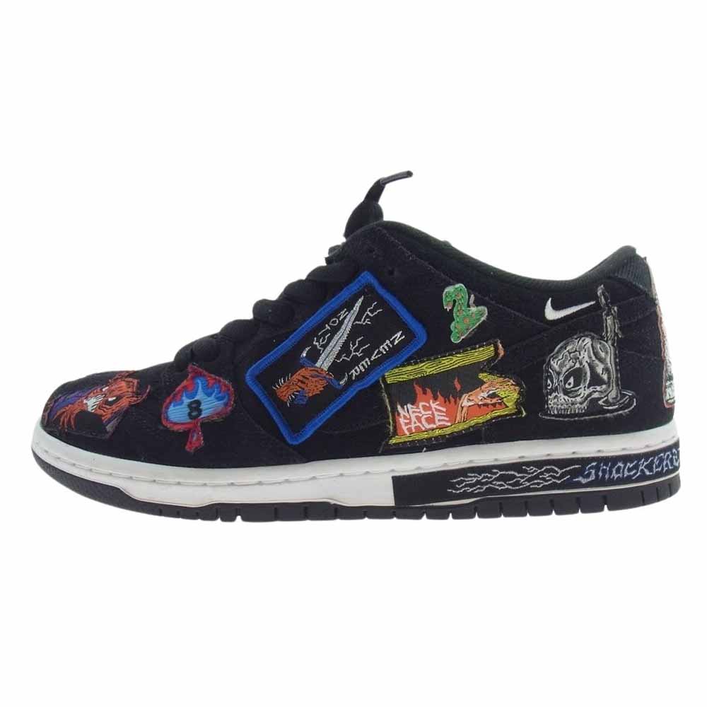 NIKE SB ナイキエスビー DQ4488-001 × Neck face Dunk Low Black ワッペン付属 ネックフェイス ダンク ロー スニーカー 26cm【中古】