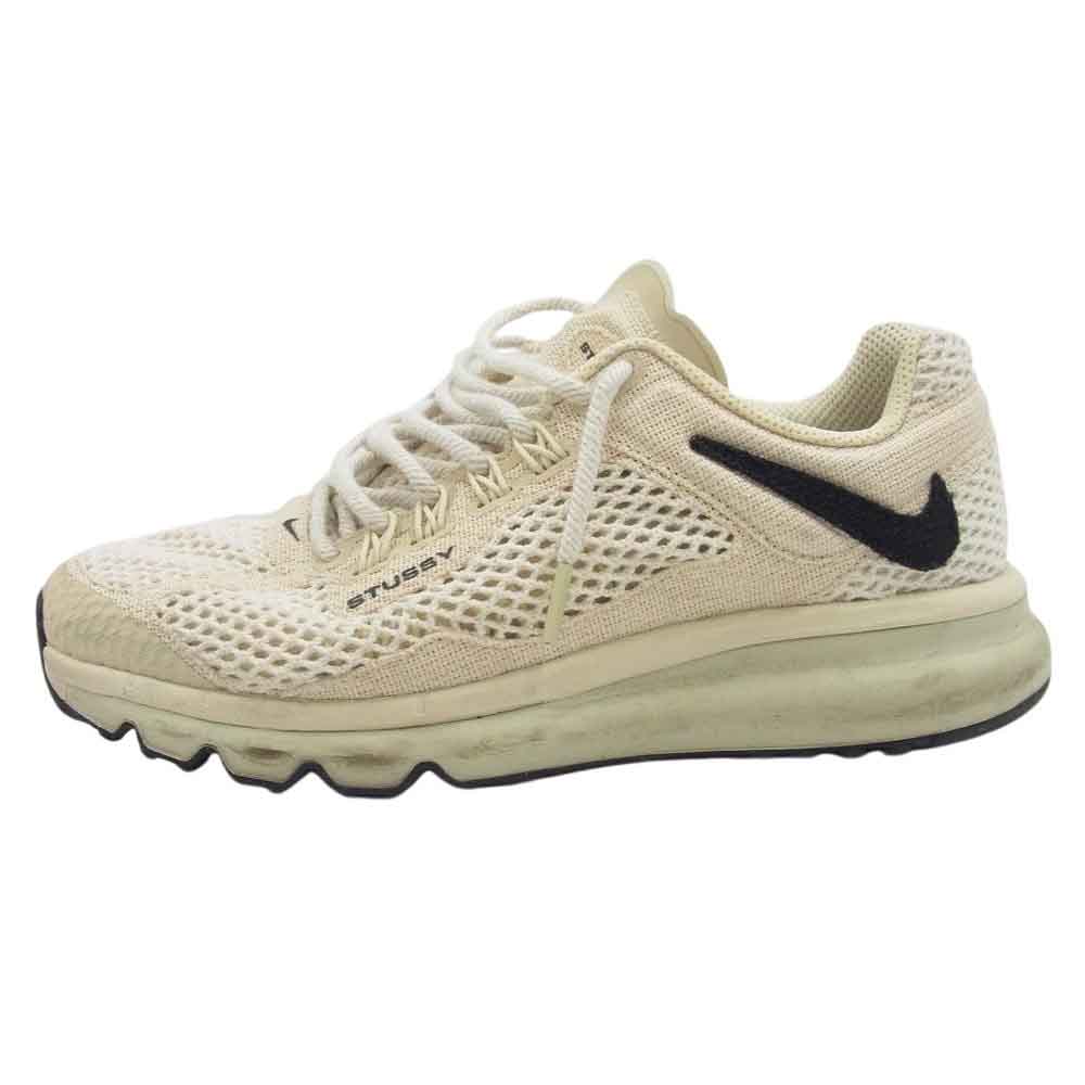 NIKE ナイキ DM6447-200 × Stussy Air Max 2013 Fossil ステューシー エアマックス フォッシル キャンバス メッシュ スニーカー ベージュ系 26cm【中古】