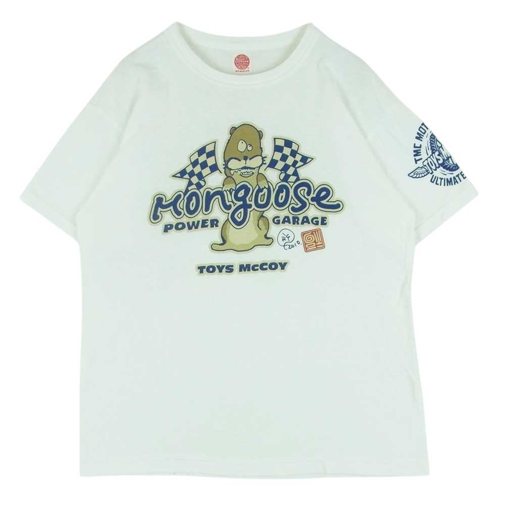 TOY'S McCOY トイズマッコイ Mongoose 世田谷ベース マングース パワー ガレージ 半袖 Tシャツ ホワイト系 M【中古】