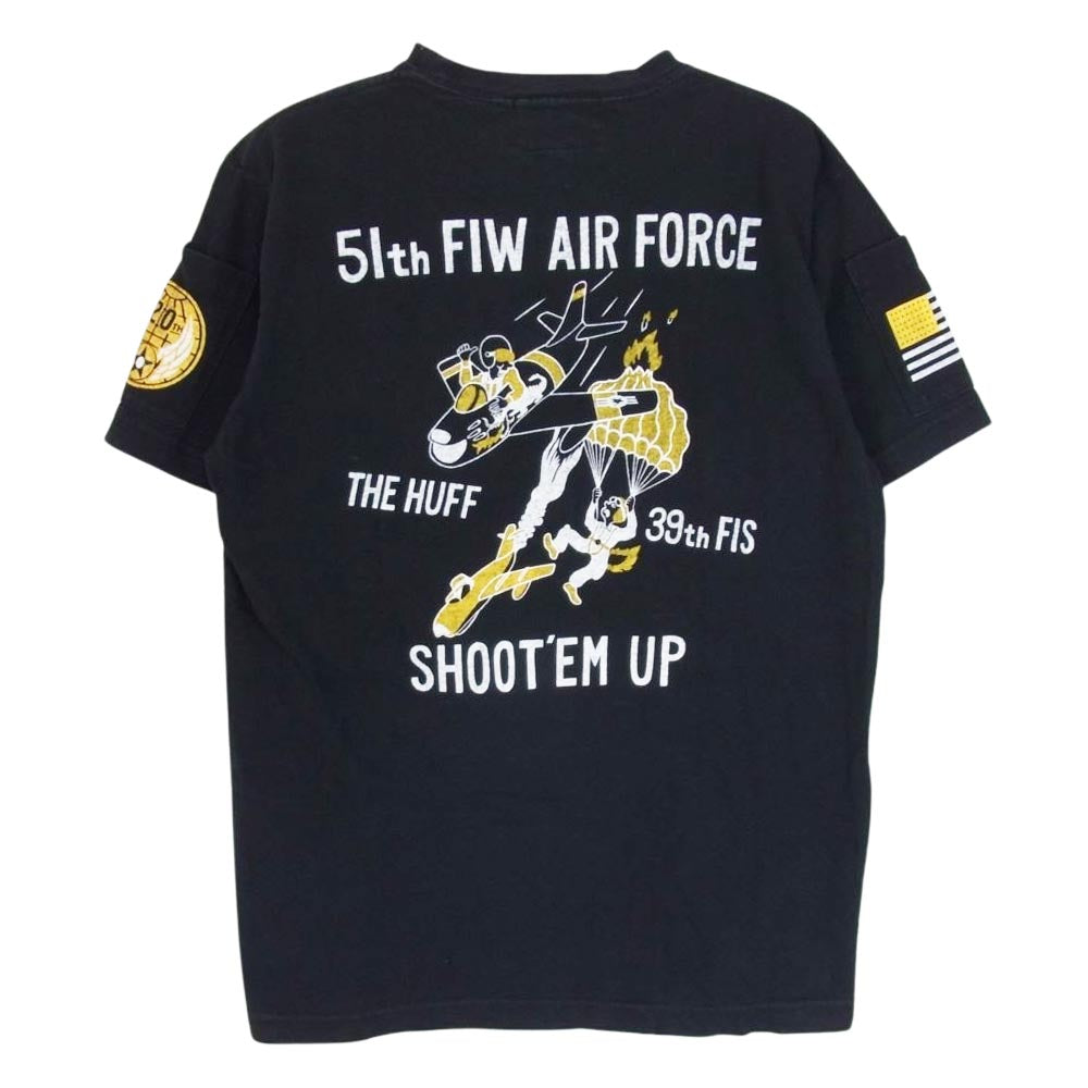 Pherrow's フェローズ 20周年 アニバーサリー プリント Tシャツ ブラック系 38【中古】
