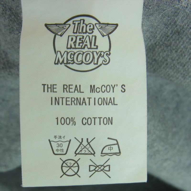 The REAL McCOY'S ザリアルマッコイズ U.S AIR FORCE プリント 半袖 Tシャツ コットン 日本製 グレー系 38【中古】