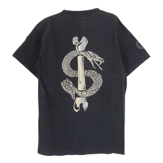GABOR ガボール Gabor Inc USA スネーク バック ロゴ 半袖 Tシャツ ブラック系 S【中古】