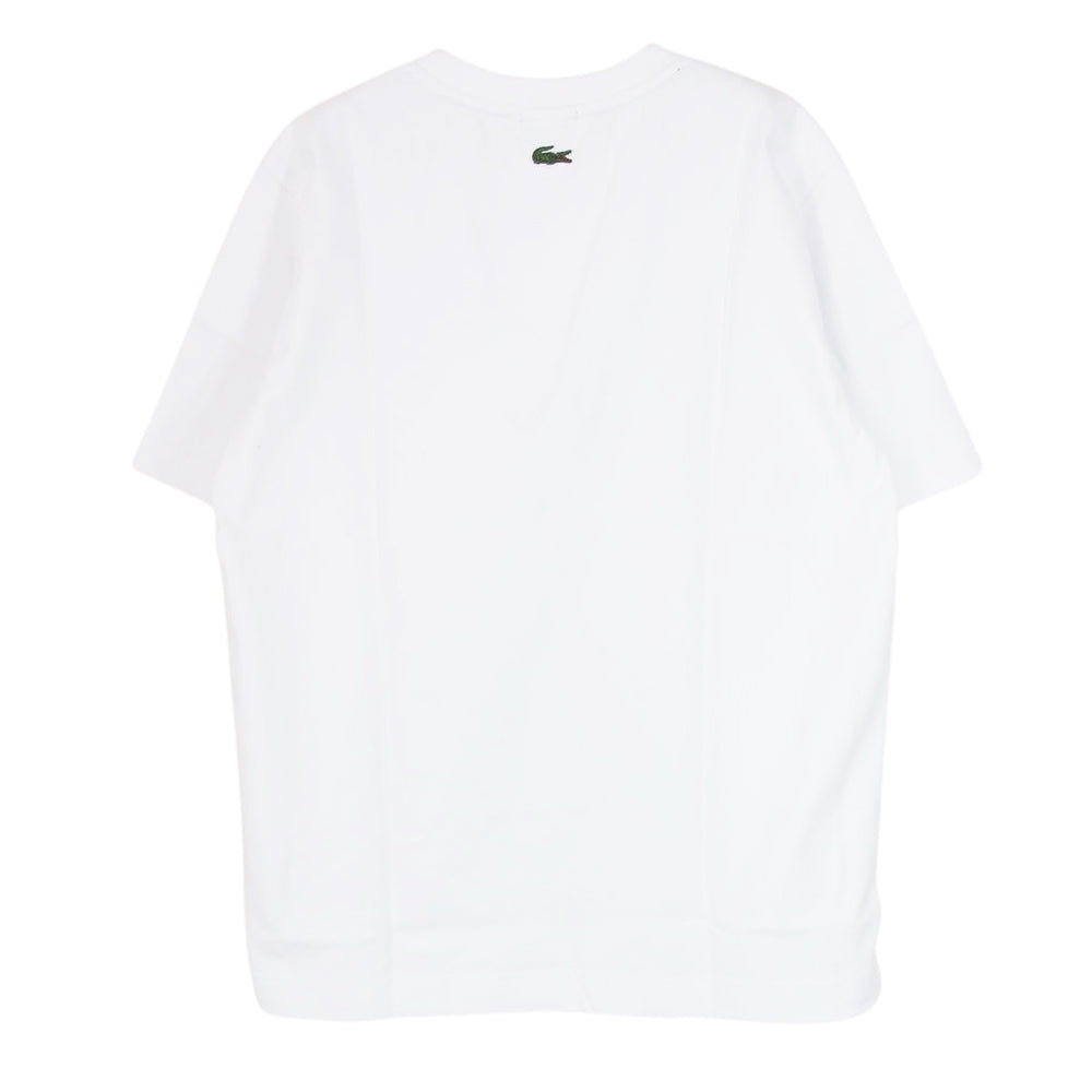 LACOSTE ラコステ TH721LJ-99 BEAMS ビームス 別注 ロゴ 半袖 Tシャツ ホワイト系 2【新古品】【未使用】【中古】