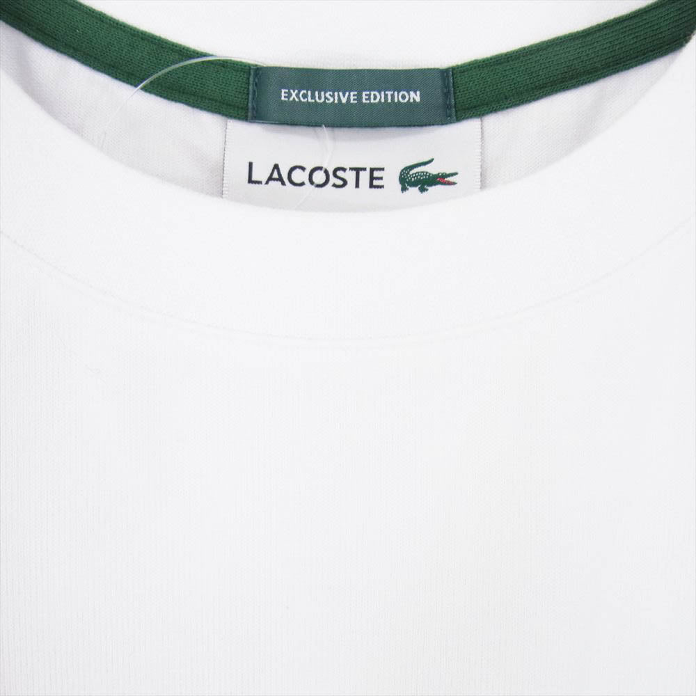 LACOSTE ラコステ TH721LJ-99 BEAMS ビームス 別注 ロゴ 半袖 Tシャツ ホワイト系 2【新古品】【未使用】【中古】