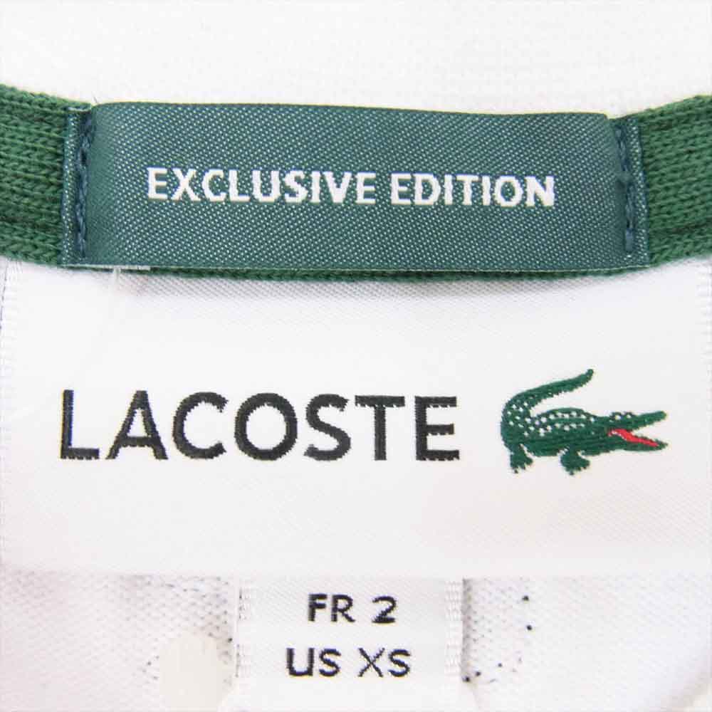 LACOSTE ラコステ TH721LJ-99 BEAMS ビームス 別注 ロゴ 半袖 Tシャツ ホワイト系 2【新古品】【未使用】【中古】