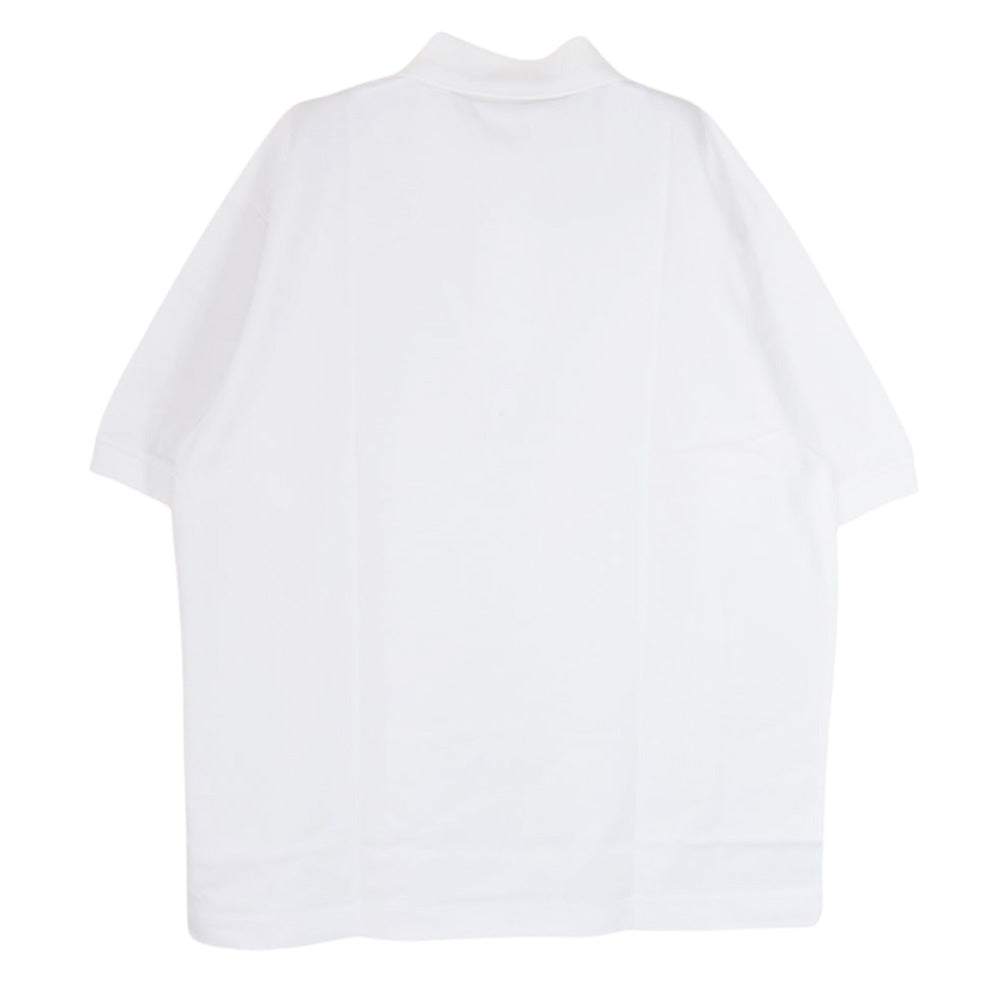 LACOSTE ラコステ PH102MJ-99 BEAMS ビームス 別注 鹿の子 ワンポイント 刺繍 ロゴ 半袖 ポロシャツ ホワイト系 3【新古品】【未使用】【中古】