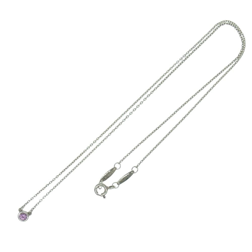 TIFFANY&Co. ティファニー エルサ ペレッティ バイ ザ ヤード ピンク サファイヤ ペンダント SILVER 925 シルバー系 ピンク系【中古】