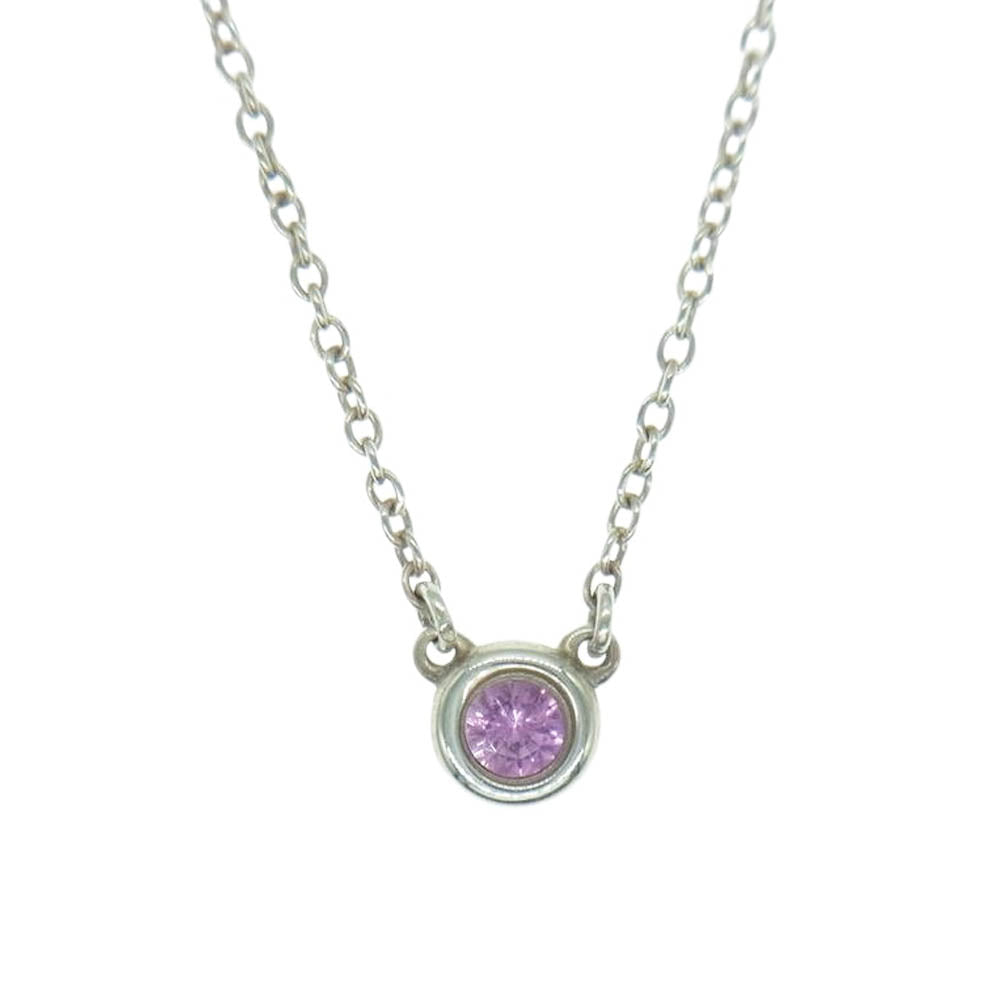 TIFFANY&Co. ティファニー エルサ ペレッティ バイ ザ ヤード ピンク サファイヤ ペンダント SILVER 925 シルバー系 ピンク系【中古】