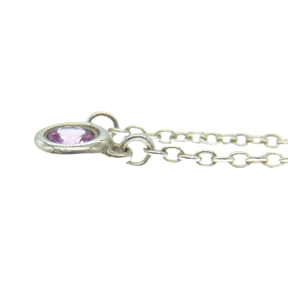 TIFFANY&Co. ティファニー エルサ ペレッティ バイ ザ ヤード ピンク サファイヤ ペンダント SILVER 925 シルバー系 ピンク系【中古】