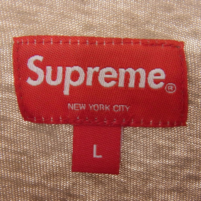 Supreme シュプリーム 23AW Washed Script S/S Top ウォッシュド スクリプト 半袖 Tシャツ Tan L【中古】