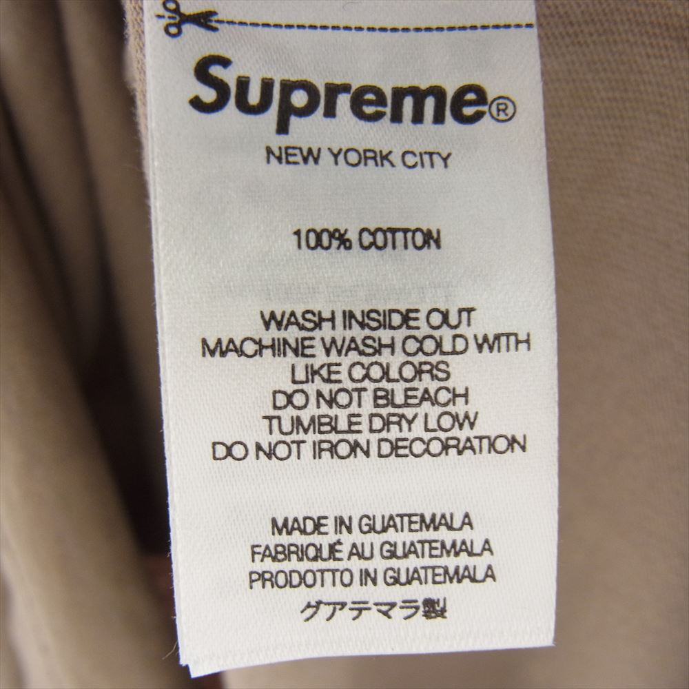 Supreme シュプリーム 23AW Washed Script S/S Top ウォッシュド スクリプト 半袖 Tシャツ Tan L【中古】