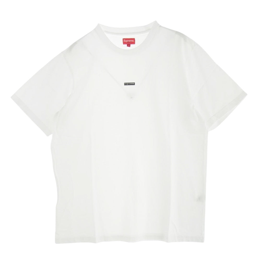 Supreme シュプリーム 22SS Typewriter S/S Top タイプライター ボックスロゴ 半袖 Tシャツ ホワイト系 L【極上美品】【中古】