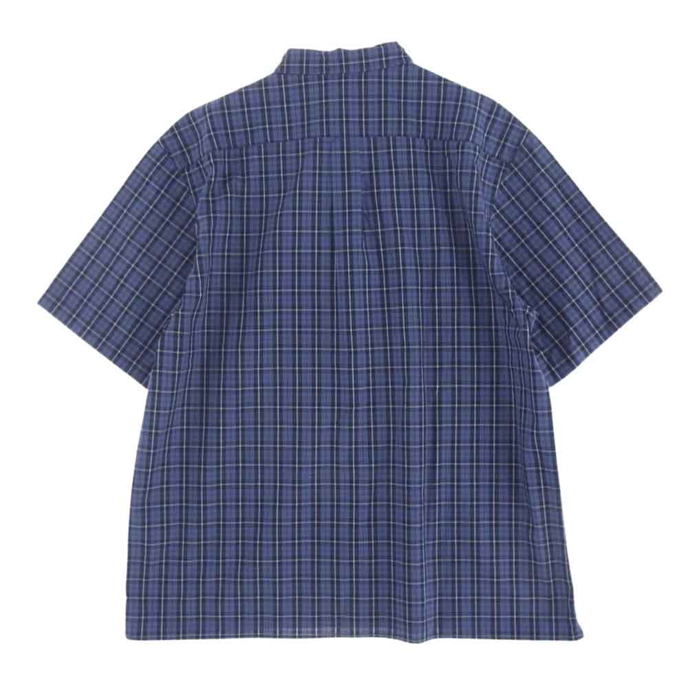 Supreme シュプリーム 24SS Loose Fit Mini Plaid S/S Shirt ルーズ フィット ミニ プレイド 半袖 シャツ ネイビー系 L【新古品】【未使用】【中古】