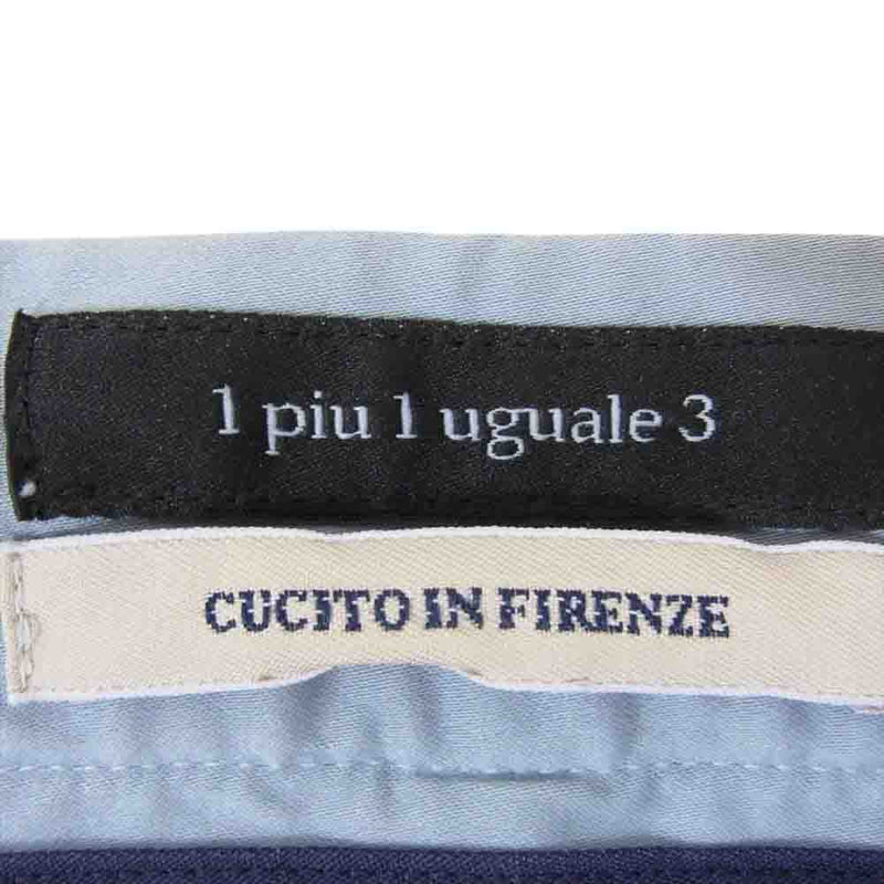 1piu1uguale3 ウノピュウノウグァーレトレ MRP186 CTU172 Giab’s ARCHIVIO 別注 EASY ITALY TROUSERS イタリア製 ジャブス アルキヴィオ イージー タック テーパード トラウザー パンツ ブルー系 IV【中古】